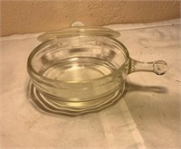 Vintage McKee Glasbake Ribbed chilli bowl with lid