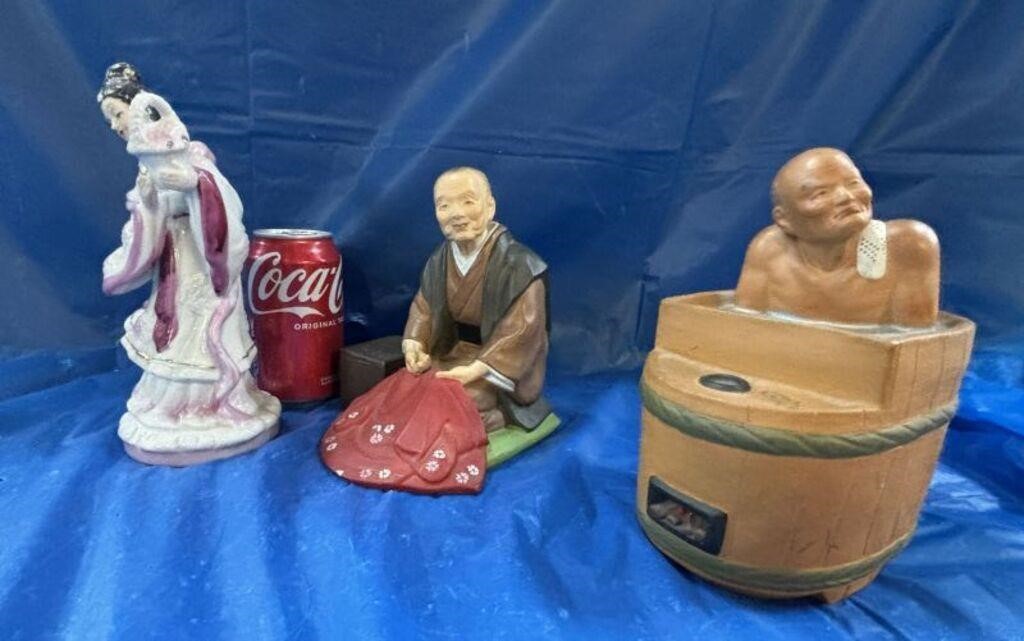 Three Oriental Design Figurines