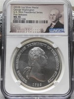 2018 1oz  Silver Medal George Washington U.S. Mint