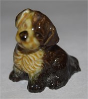 Vtg Wade Whimsies Porcelain Mongrel Dog Figurine