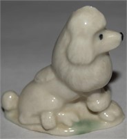Vtg Wade Whimsies Porcelain Poodle Dog Figurine