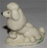 Vtg Wade Whimsies Porcelain Poodle Dog Figurine