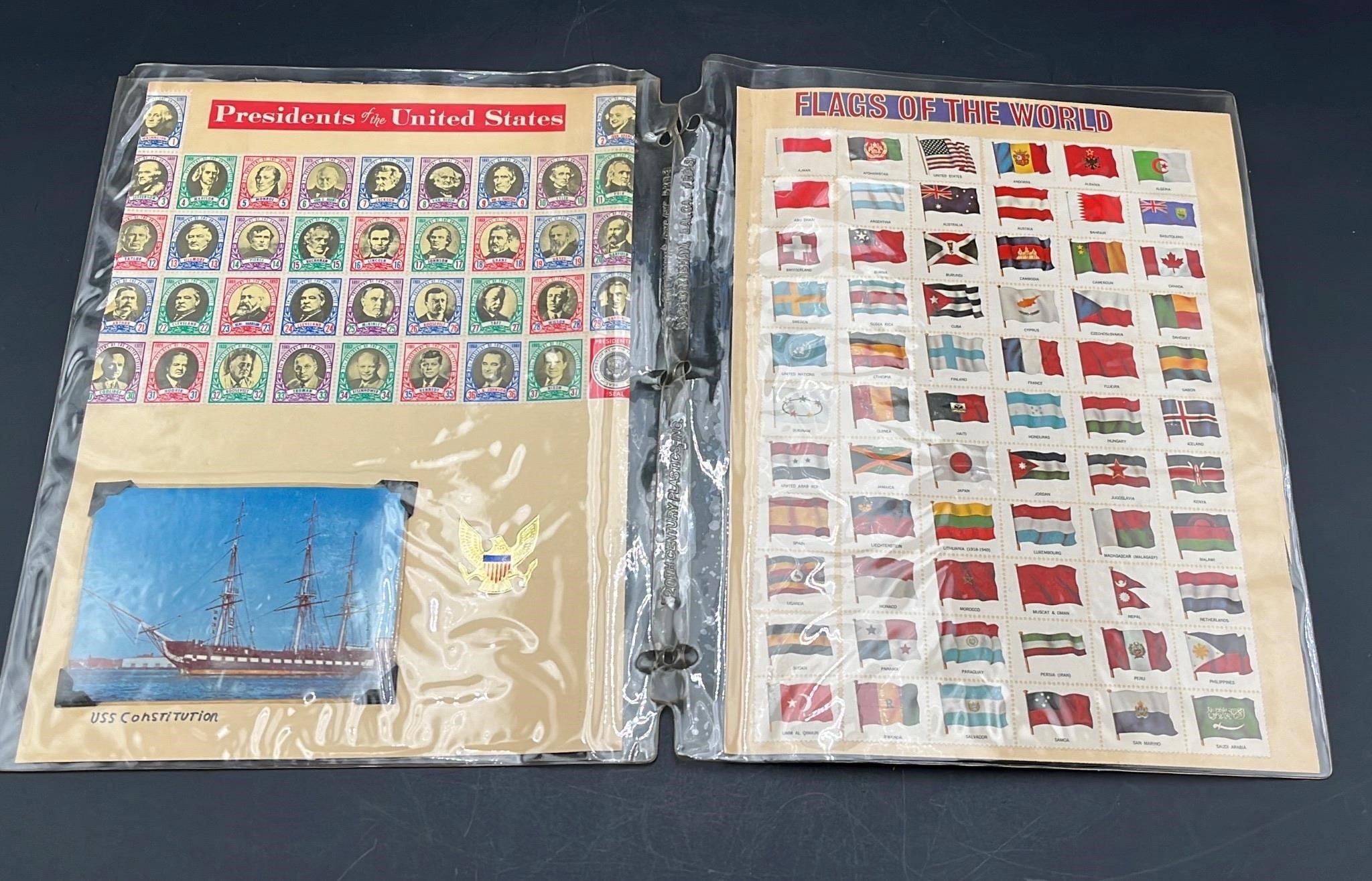 Collections of U.S. Presidents/World Flag Stamps