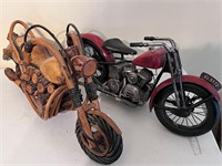 2x Toy Motorcycles