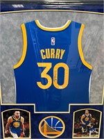 Stephen Curry Signed FRAMED Jersey 5Star