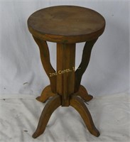 Antique Rustic Short Wood Plant Stand Table