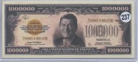 Ronald Reagan Gold Certificate One Million Dollar
