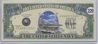 The Unites States Navy One Million Dollar Note