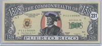 1508 Commonwealth of Puerto Rico Novelty Note