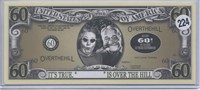 Over The Hill 60 Novelty Note