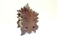 Victorian stereoptic view card carved holder