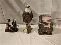 Eagle Sculptures and Plaque