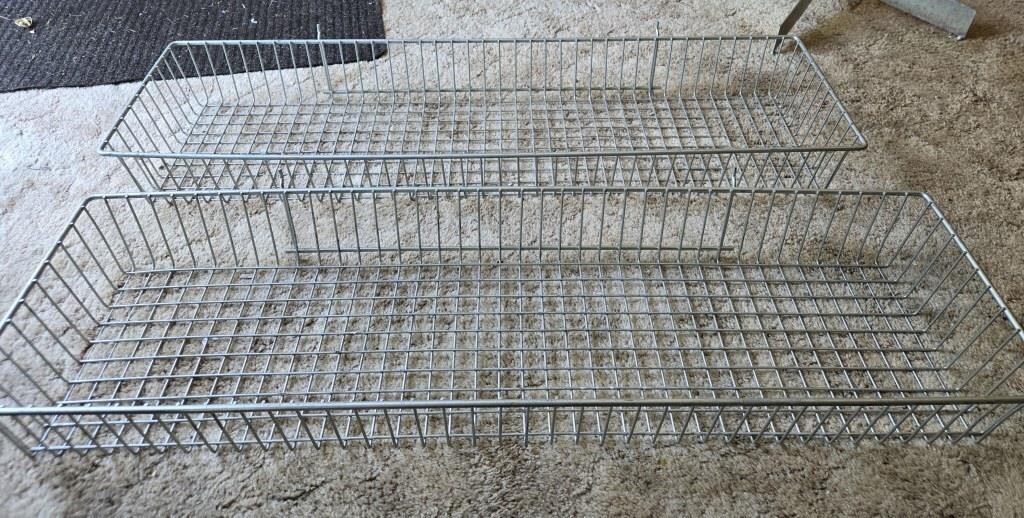 Slatwall wire baskets for slatwall, and Wire