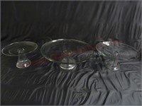 Glass Cake Stands / Plates ~ 3 Sizes