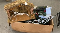 Holiday box lot - variety of items, nativity,