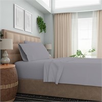 WF573  Color Sense Queen Sateen Sheet Set, Gray