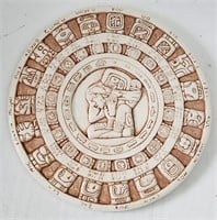 "Tzolkin" Mayan Wheel Shaped Calendar Ceramic 7”