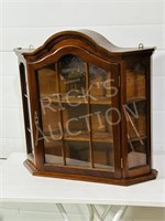 vintage mahogany & glass display cabinet