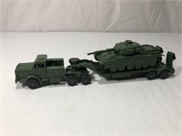 Dinky Toys Army Tank Transporter With Tank Diecast