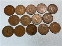 14 George VI Australia large cents