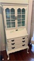 Newly painted vintage secretary, drop-down front