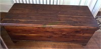 Beautiful large cedar blanket chest with a
