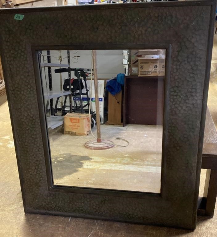 Large plastic framed mirror-38x44”