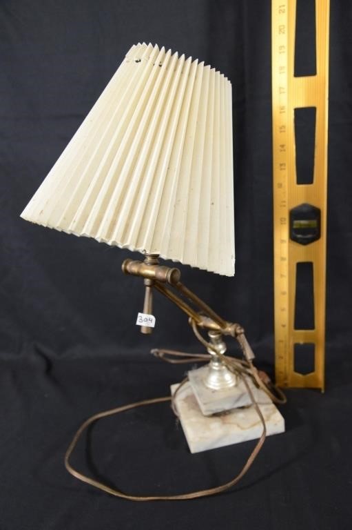 METAL AND MARBLE TABLE LAMP