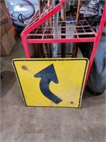 Right turn sign 24x24