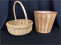 Basket with Handle and Waste Basket
