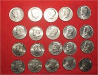 (20) Kennedy Half Dollars 1973D to 1990D Mix in
