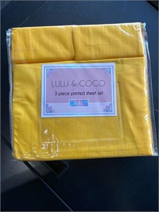 Lulu & Coco 3pc Full Size Yellow Sheet Set