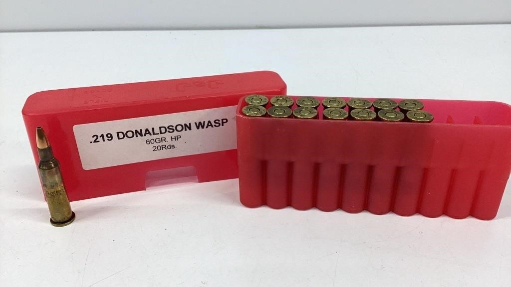 15 rounds of .219 Donaldson Wasp ammo made from