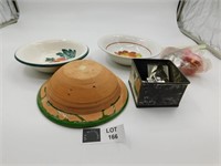 POINT MICHAUD POTTERY BOWL, COOKIE CUTTERS ETC