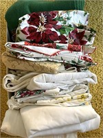 Box of 15 +/- assorted tablecloths