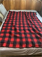 Wool Kenwood Red And Black Blanket