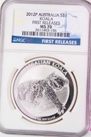 Coin 2012 P Australia Koala NGC MS70