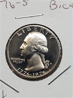 Bicentennial 1976-S Clad Proof Washington Quarter