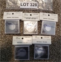 (5) Assorted Plastic Coin Holders