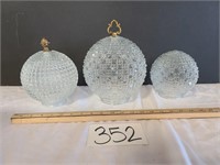 3 Glass Globes