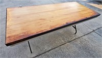 Vtg. WOOD BUTCHER BLOCK TABLE TOP, NO SHIPPING #3