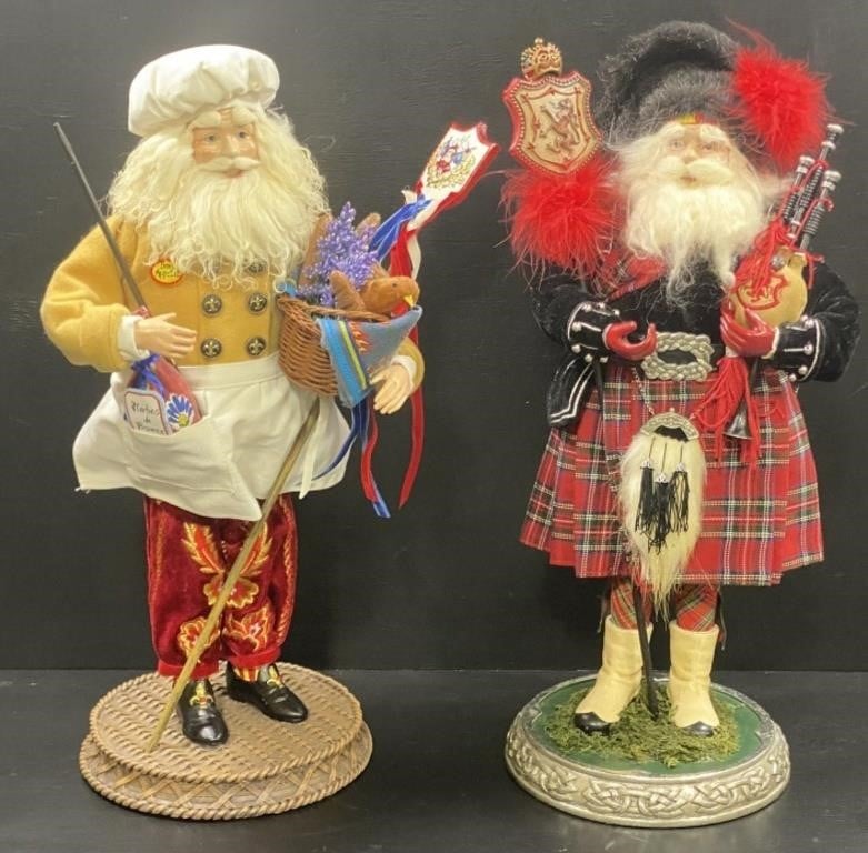 Scottish Santa & French Chef Santa