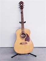 WASHBURN ACOUSTIC GUITAR WITH STAND