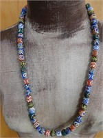 AFRICAN TRADE BEAD NECKLACE ROCK STONE LAPIDARY SP