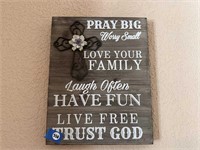 WOOD RELIGIOUS WALL HANGING