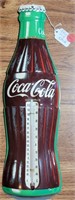 NOS TIN COCA-COLA BOTTLE THERMOMETER