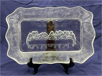 “Last Supper” Plate, Model Flint Glass Co. c1900s