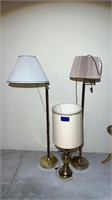 2 floor lamps and table lamp