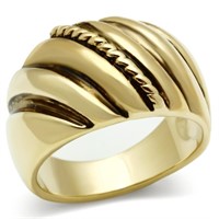 IP Gold (Ion Plating) Brass Ring with Epoxy  in Je