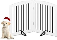 Pupetpo Freestanding Pet Gate For Dogs, Foldable